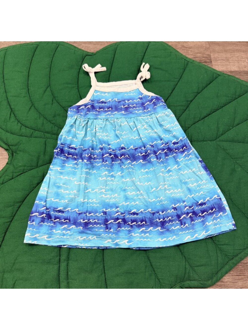 Coco Moon Hawaii Bamboo 12-18M Nalu Ocean Sea Waves Dress